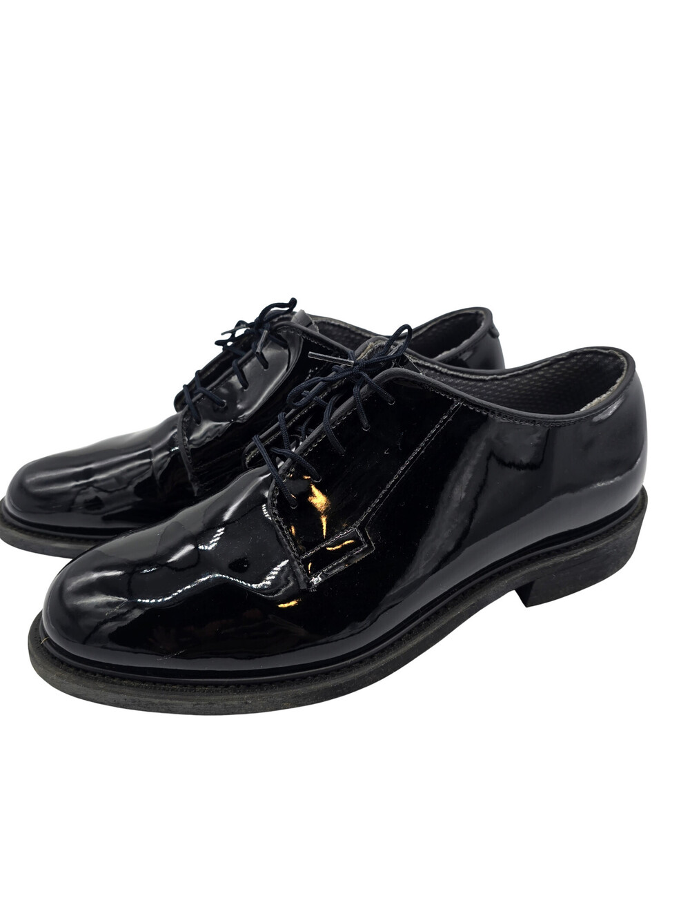 Bates High Gloss Uniform Oxford Shoes | Mens 8.5 | Vibram Outsoles